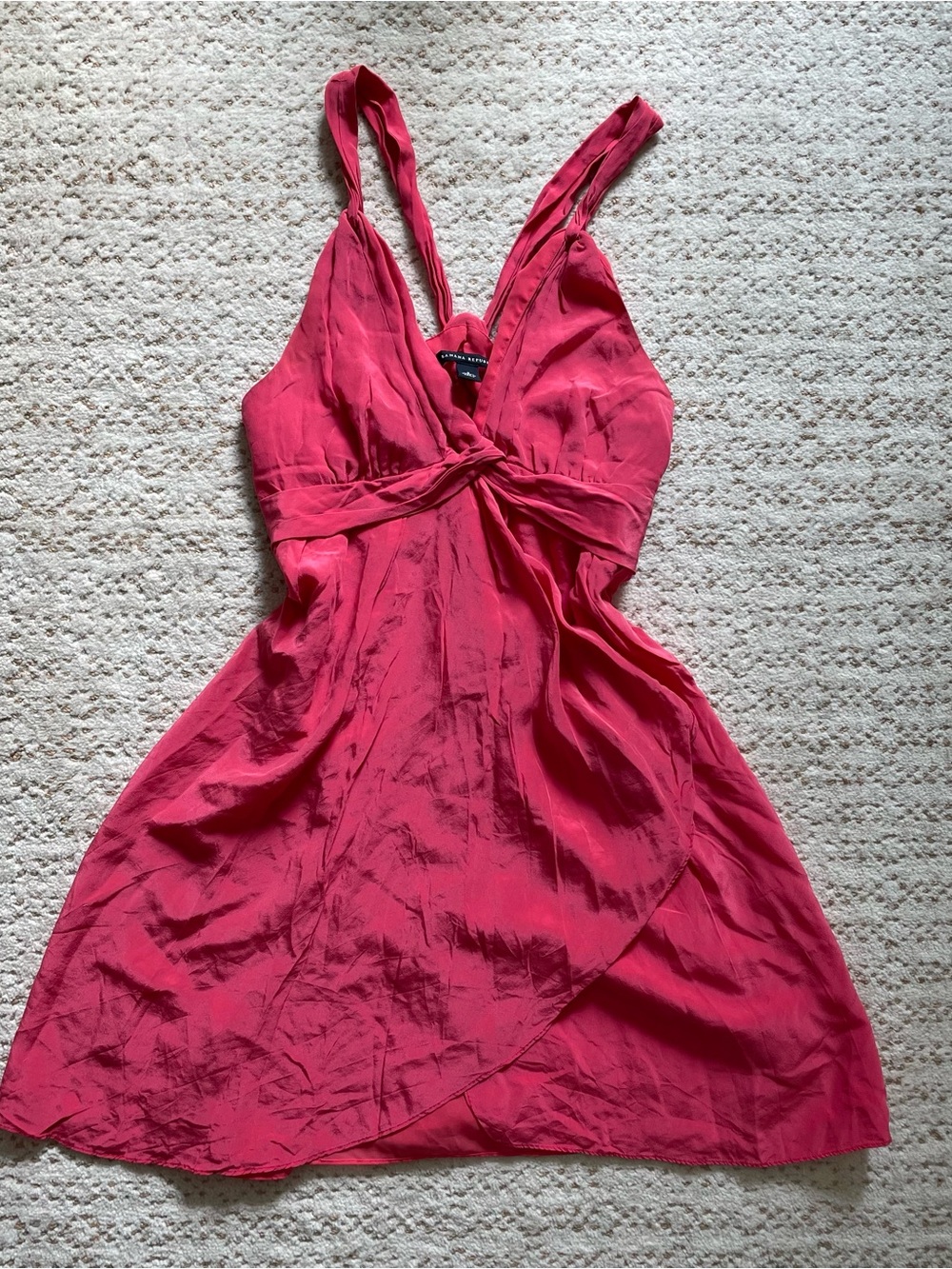 Pink silk dress